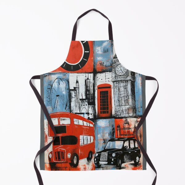 Item preview, London in Vibrant Perspective - Big Ben Red Double Decker and Classic Taxi in Urban Color designed and sold by OlfactoART Studio.