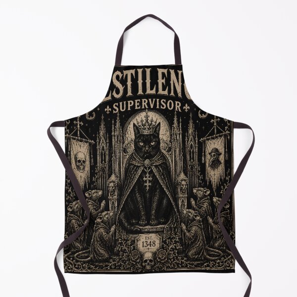 Item preview, Pestilence Supervisor – Medieval Gothic Cat | Dark Humor Black Death Design designed and sold by Jankes88.