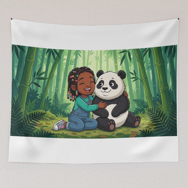 Item preview, Panda with Girl designed and sold by WinnifredH.