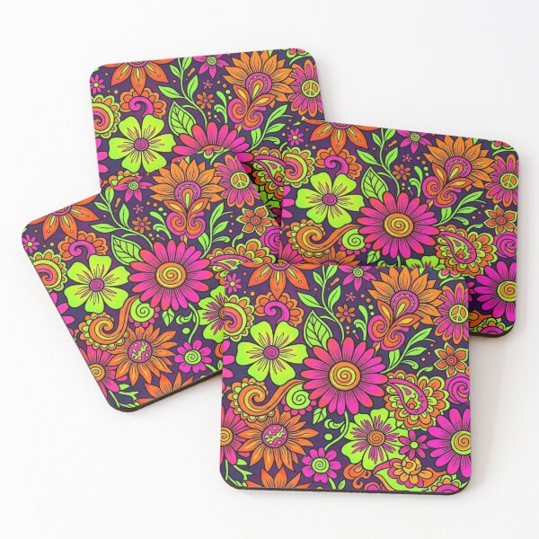 Item preview, Neon Flower Power Paisley Floral Pattern designed and sold by Owcomm.