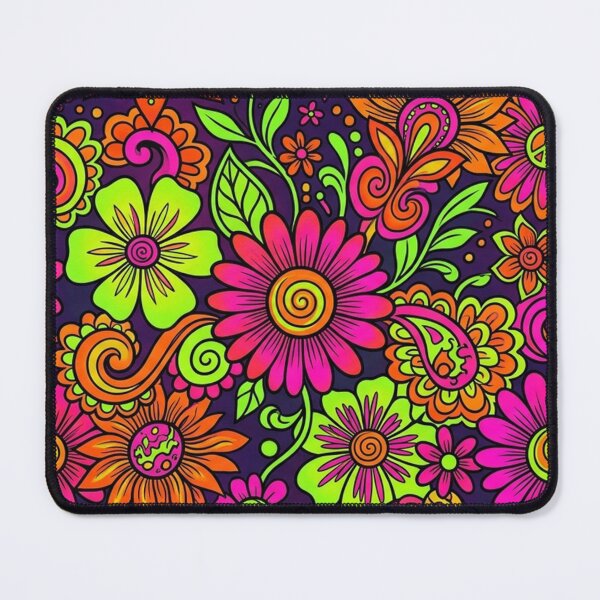 Item preview, Neon Flower Power Paisley Floral Pattern designed and sold by Owcomm.