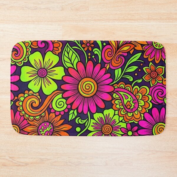 Item preview, Neon Flower Power Paisley Floral Pattern designed and sold by Owcomm.