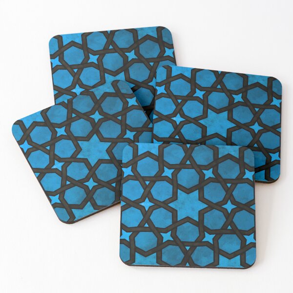 Item preview, Blue And Aqua Vintage Moroccan Star Pattern designed and sold by DEC02.