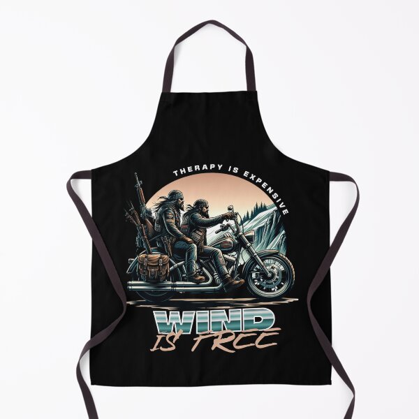 Item preview, Therapy is Expensive Wind is Free Funny Motorcycle Bike designed and sold by stylboutique.