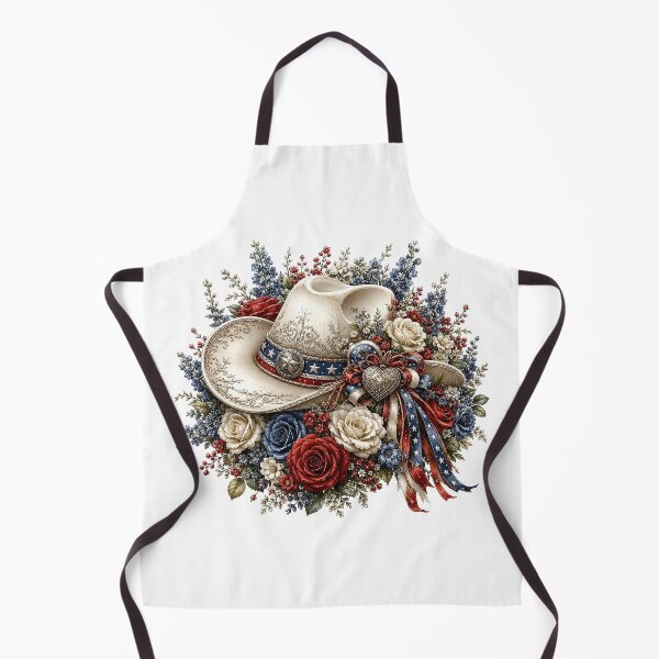 Item preview, Patriotic Cowboy Hat with Roses designed and sold by PetalGarden.