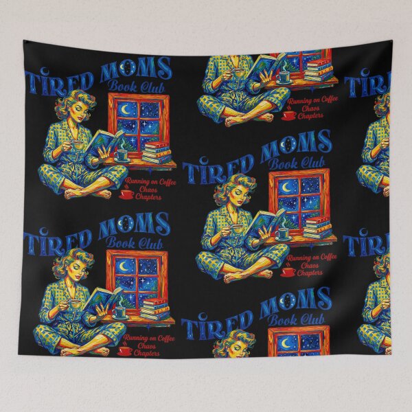 Item preview,  Tired Moms Book Club Night Reading designed and sold by TeeARTHY.