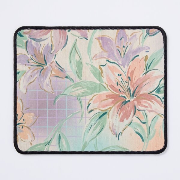 Item preview, Pastel Lily Grid Floral Pattern designed and sold by Owcomm.