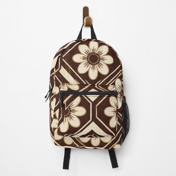 Item preview, Vintage Brown Floral Geometric Pattern designed and sold by Owcomm.