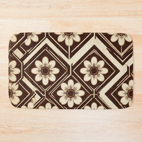 Item preview, Vintage Brown Floral Geometric Pattern designed and sold by Owcomm.