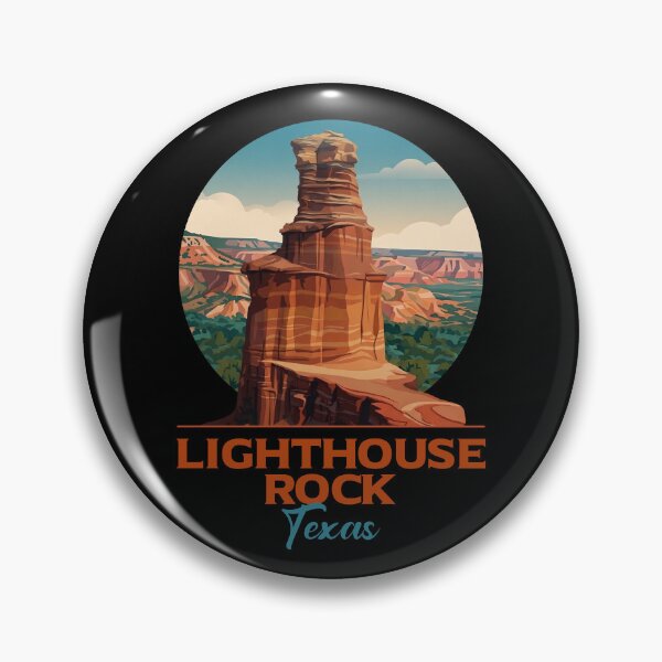 Item preview, Retro Texas Canyon Lighthouse Rock Illustration designed and sold by LinaValearte.