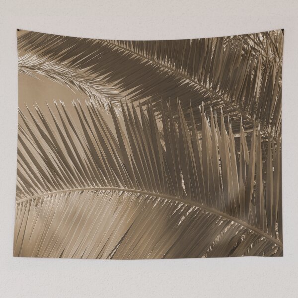 Item preview, Dramatic Sepia Palm Leaves Exquisite Photo Art designed and sold by DEC02.