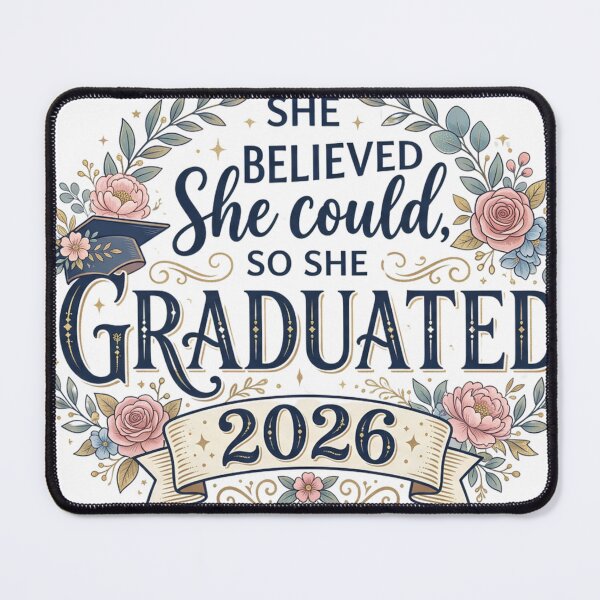 Item preview, Elegant Graduation Cap and Flowers Graphic - Class of 2026 Gift for Her designed and sold by mimouna00.