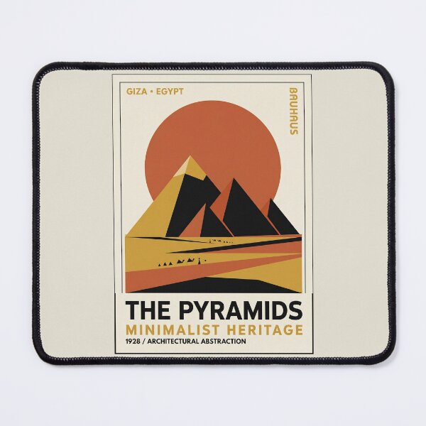 Item preview, Giza Egypt Pyramids Bauhaus Minimalist Travel Poster designed and sold by RetroRewind Studio.