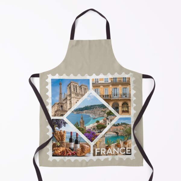 Item preview, France Postage Stamp Art – Eiffel Tower, Notre Dame, French Riviera & Parisian Culture designed and sold by Timeless Decor.