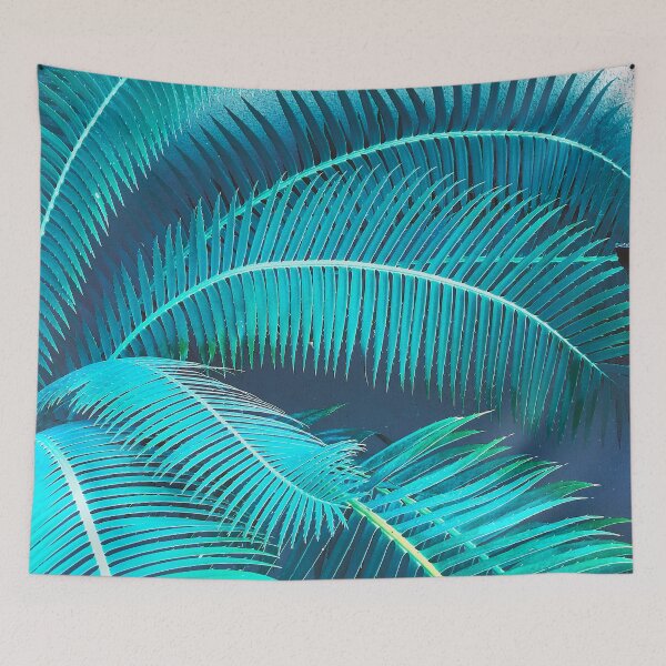 Item preview, Luxurious Fantasy Blue Palm Leaves Art Photo designed and sold by DEC02.