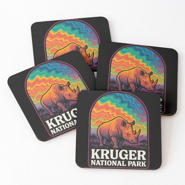 Item preview, Kruger National Park Rhinoceros Trippy Travel designed and sold by TomFrontierArt.