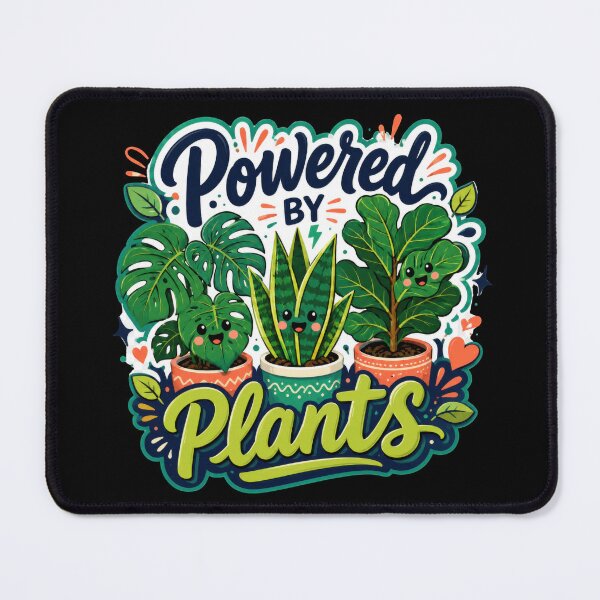 Item preview, Powered By Plants Cute Houseplant designed and sold by Sketchlegacy.