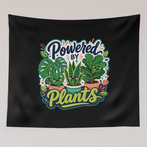 Item preview, Powered By Plants Cute Houseplant designed and sold by Sketchlegacy.