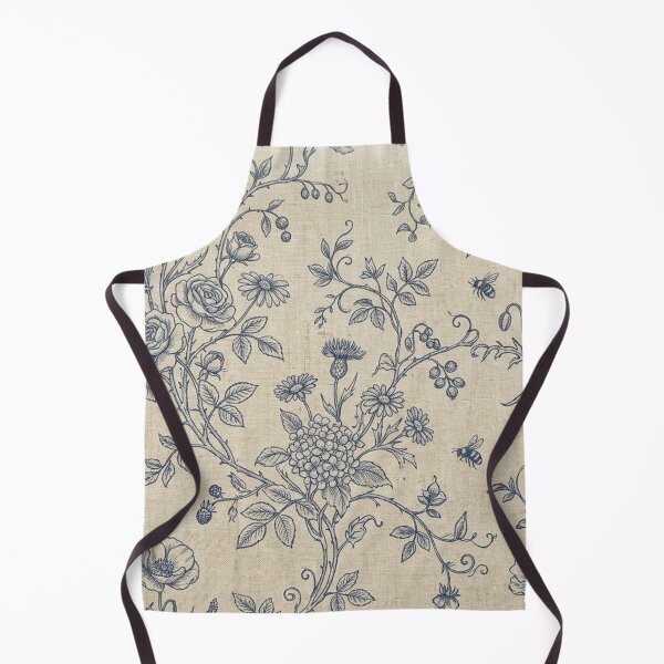 Item preview, Blue Toile Botanical Floral Garden Pattern designed and sold by Owcomm.