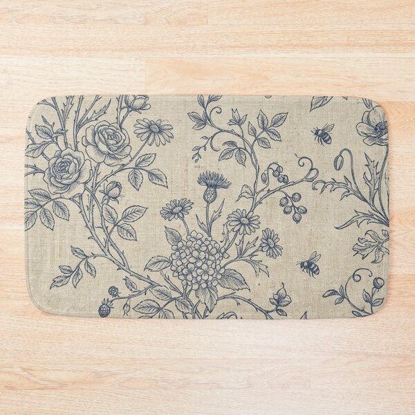 Item preview, Blue Toile Botanical Floral Garden Pattern designed and sold by Owcomm.