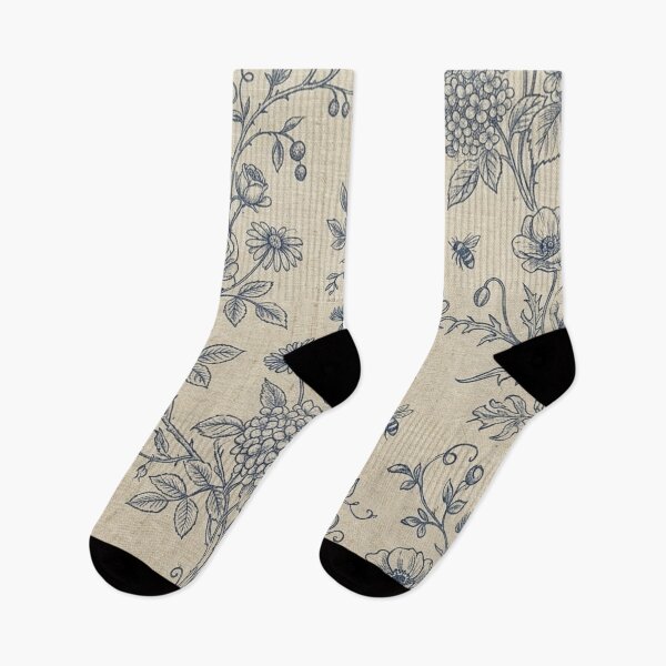 Item preview, Blue Toile Botanical Floral Garden Pattern designed and sold by Owcomm.