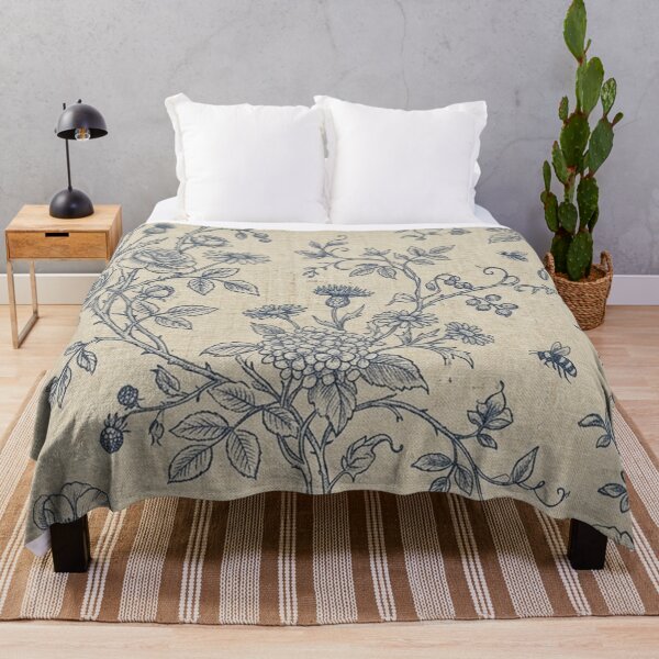 Item preview, Blue Toile Botanical Floral Garden Pattern designed and sold by Owcomm.