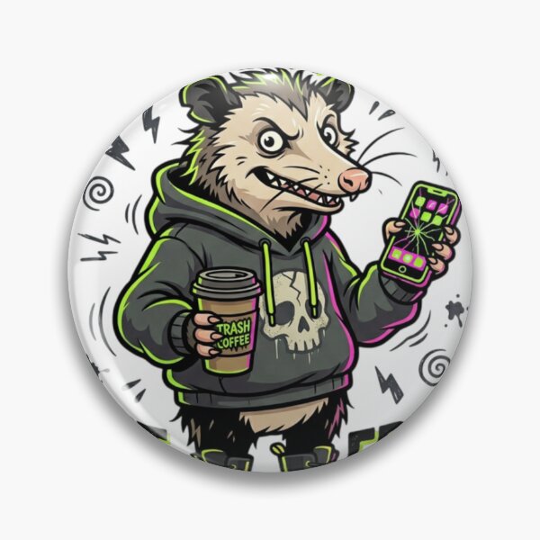 Item preview, Feral But Free Possum | Chaotic Energy Funny Sticker designed and sold by Bismillah-Najah.