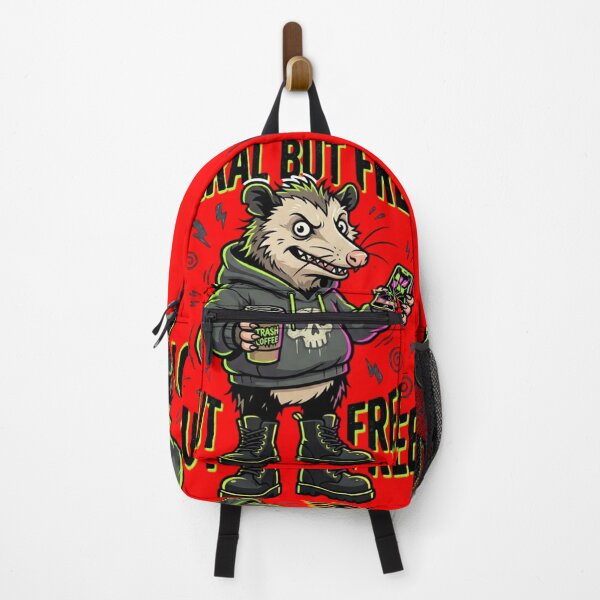 Item preview, Feral But Free Possum | Chaotic Energy Funny Sticker designed and sold by Bismillah-Najah.