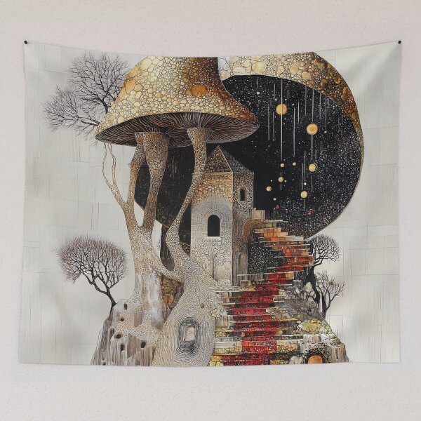 Item preview, The Gilded Mushroom Citadel designed and sold by bloorose.
