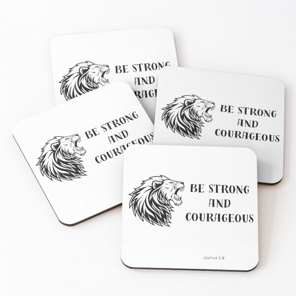 Item preview, Be Strong and Courageous – Joshua 1:9 Minimalist Bible Verse Sticker (No Background) designed and sold by InfiniteTribute.
