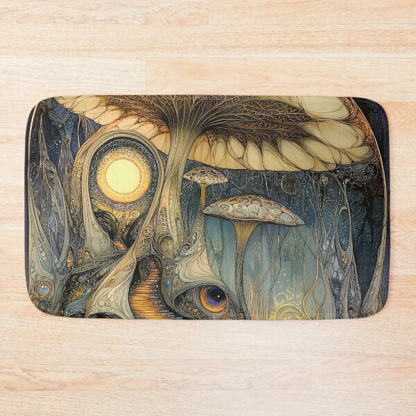 Item preview, The Bioluminescent Shroom Sanctum designed and sold by bloorose.