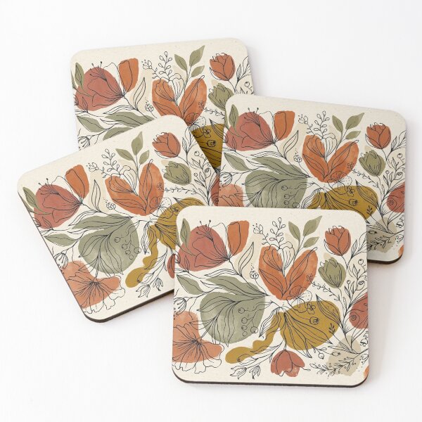 Item preview, Botanical Earth Tones Line Art designed and sold by Owcomm.