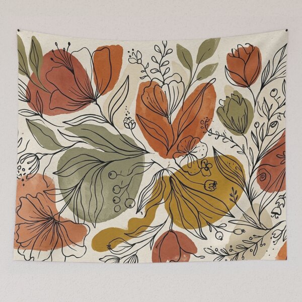 Item preview, Botanical Earth Tones Line Art designed and sold by Owcomm.