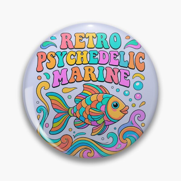 Item preview, RETRO PSYCHEDELIC MARINE designed and sold by IndieQuill .