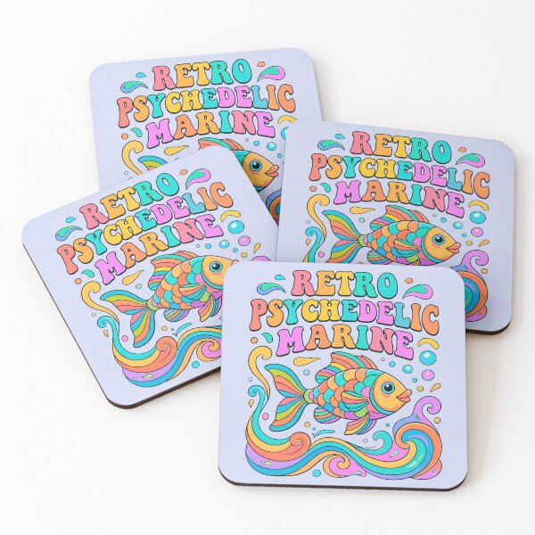 Item preview, RETRO PSYCHEDELIC MARINE designed and sold by IndieQuill .