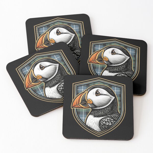 Item preview, Majestic Scottish Puffin Tartan Plaid Crest designed and sold by DuckOddity.