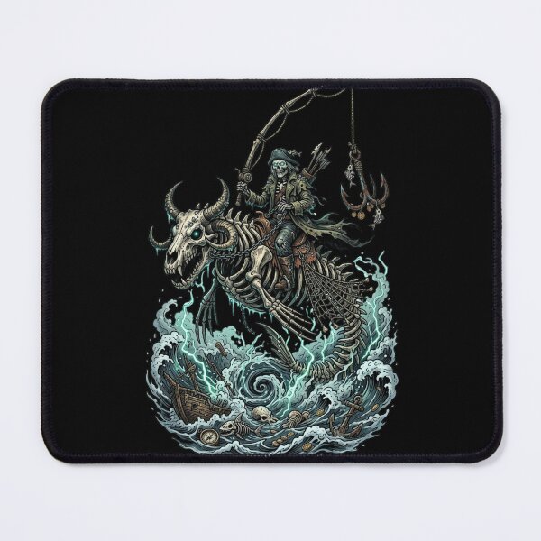 Item preview, Undead Pirate Skeleton Riding Skeletal Sea Monster Sea Storm designed and sold by M.Store.