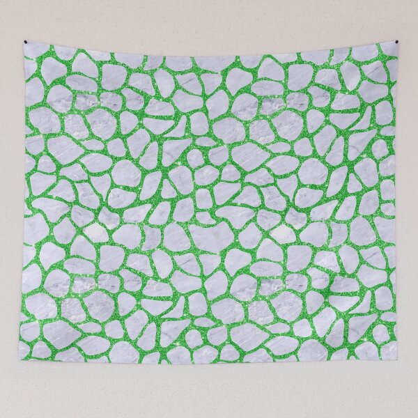 Item preview, SKIN1 WHITE MARBLE & GREEN GLITTER designed and sold by johnhunternance.