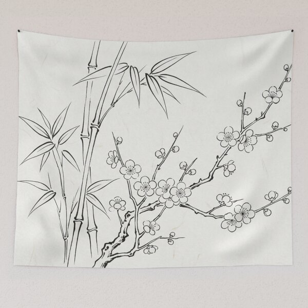 Item preview, Ink Wash Bamboo and Plum Blossom Composition designed and sold by Owcomm.