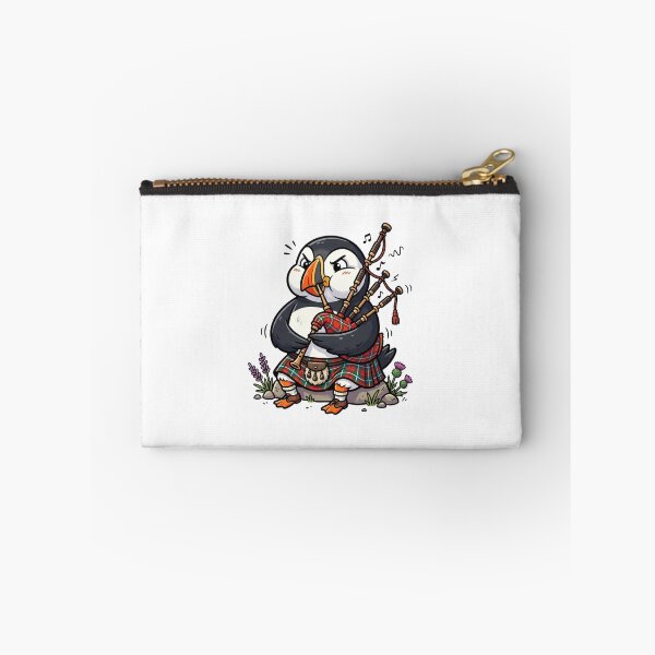 Item preview, Funny Scottish Puffin Playing Bagpipes Cartoon designed and sold by DuckOddity.