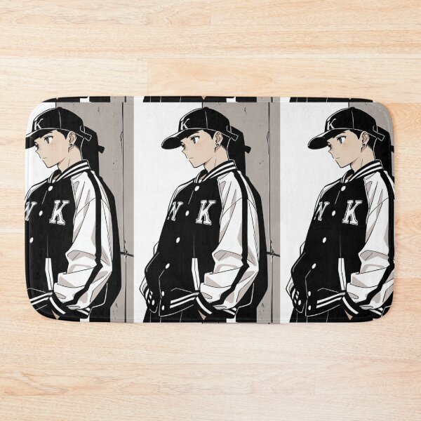 Item preview, Fashion - Man in Black Varsity Jacket Snapback Streetwear Anime Variant 9 designed and sold by AnimeShin.