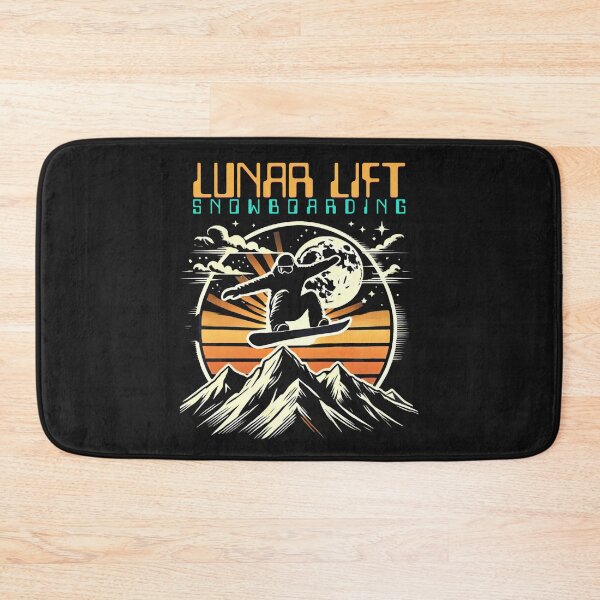 Item preview, Lunar Lift Snowboarding – Retro Mountain Snowboarder designed and sold by CraigDesignWork.