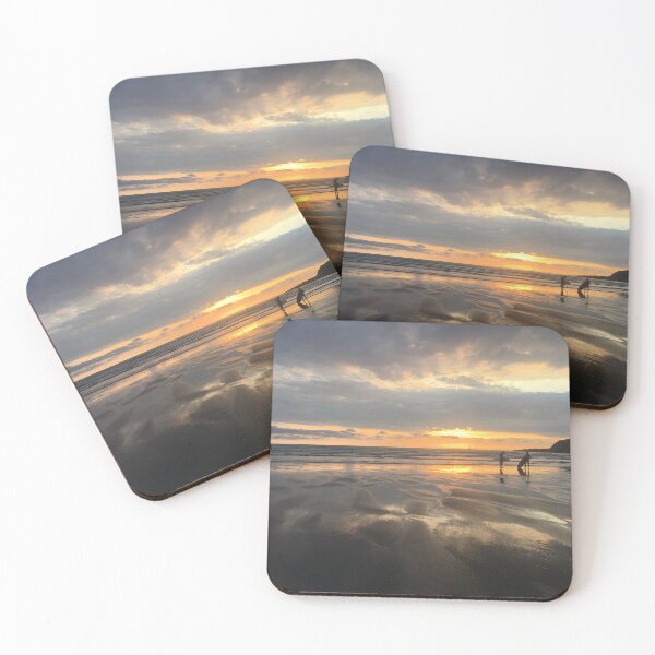 Item preview, Saunton Sands Sunset Surfers designed and sold by dykerphotoart.