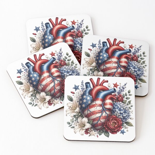Item preview, Patriotic American Heart designed and sold by PetalGarden.