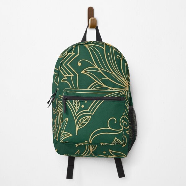 Item preview, Golden Lotus Floral Mandala on Emerald Green designed and sold by Owcomm.
