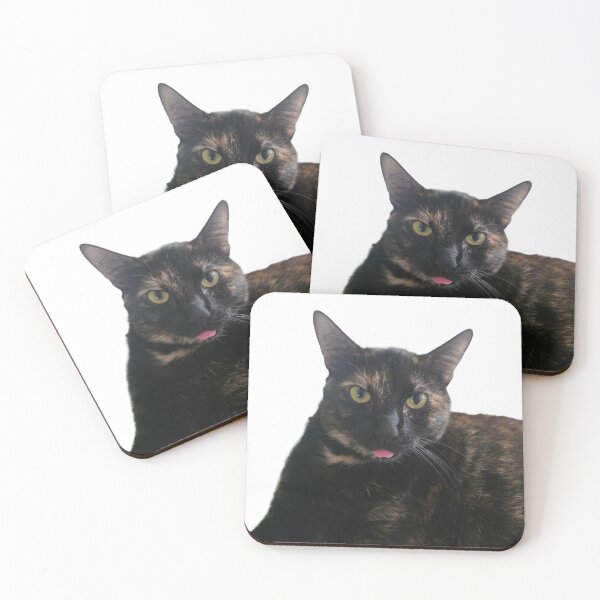 Item preview, Tortie with Tongue Out designed and sold by HuzzaCreative.