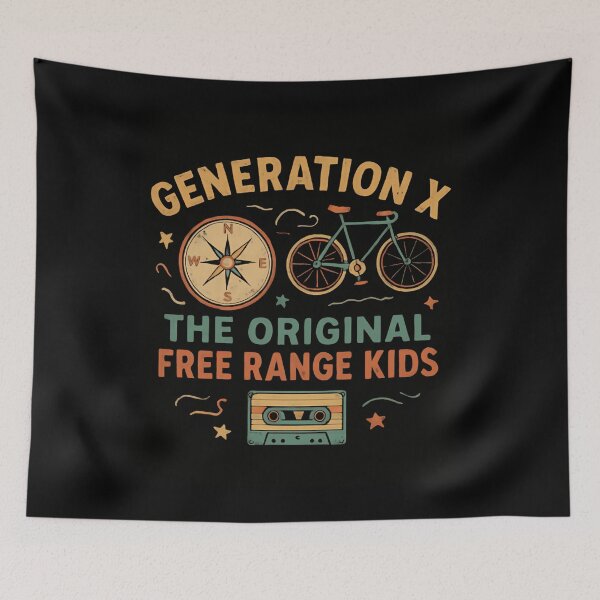 Item preview, Generation X The Original Free Range Kids Childhood Nostalgia Gen X designed and sold by HumansStuck12.