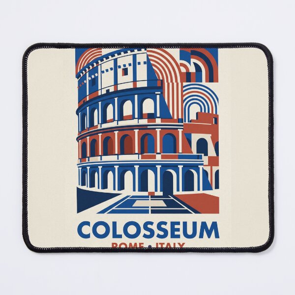 Item preview, Rome Italy Colosseum Bauhaus Minimalist Travel Poster designed and sold by RetroRewind Studio.