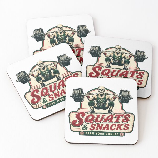 Item preview, Squats And Snacks Earn Your Donuts Funny Gym designed and sold by Digistore1221.