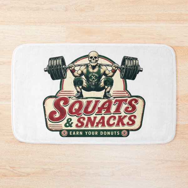 Item preview, Squats And Snacks Earn Your Donuts Funny Gym designed and sold by Digistore1221.